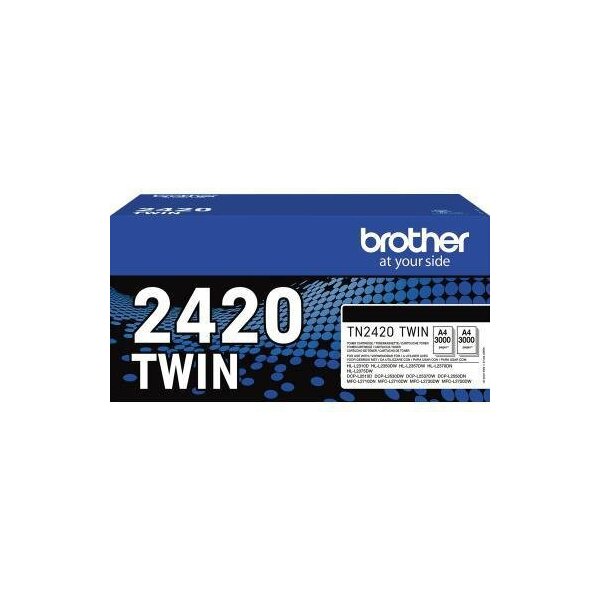Brother Toner Brother Originalzubehör TN-2420TWIN ca. 2 x 3.000 Seiten schwarz 2 St./Pack.