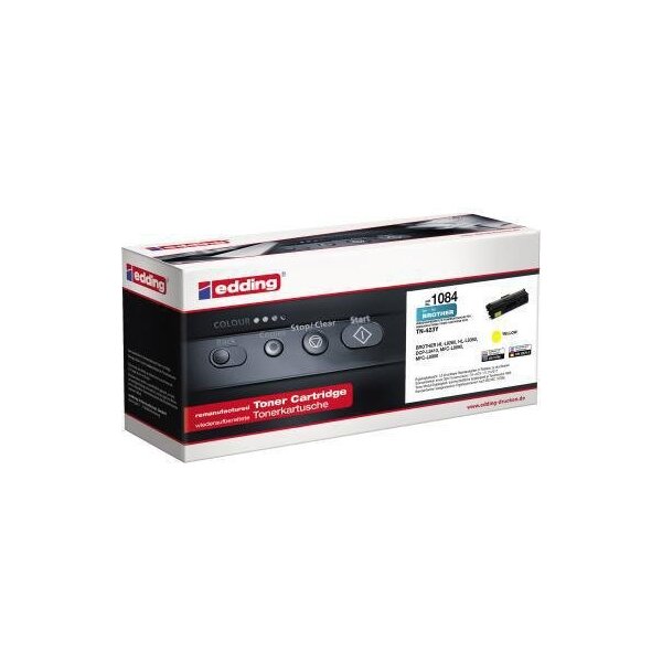 Edding Toner edding kein Originalzubehör Kompatibel mit: Brother TN-423Y EDD-1084 ca. 4.000 Seiten gelb