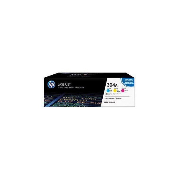 Hp Toner HP Originalzubehör 304A ca. 3 x 2.800 Seiten cyan magenta gelb 3 St./Pack.