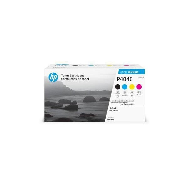 Hp Toner HP Originalzubehör CLT-P404C ca. 1 x 1.500 Seiten schwarz ca. 3 x 1.000 Seiten farbig schwarz cyan magenta gelb 4 St./Pack.