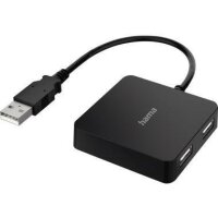 Hama USB-Hub Hama USB-A 4 freie Anschlüsse schwarz...