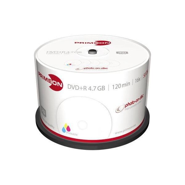 Primeon DVD+R PRIMEON 4,7Gbyte 16x 50 St./Pack. PRIMEON 4,7Gbyte 16x 50 St./Pack.