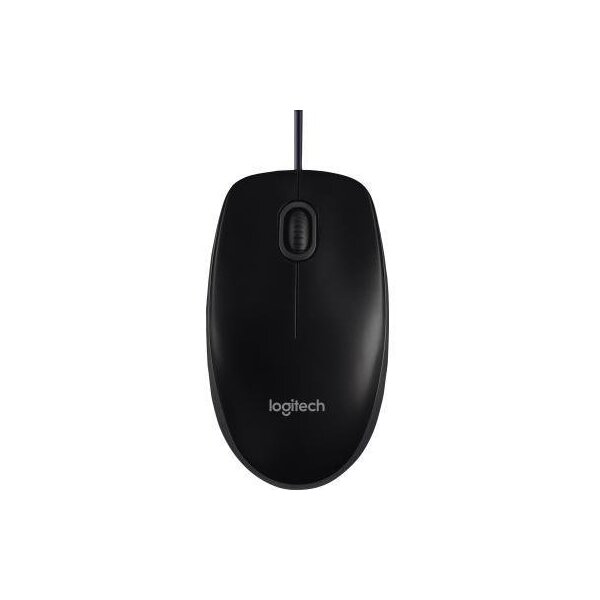 Logitech Optische PC Maus Logitech B100 Linkshänder Rechtshänder USB-A schwarz