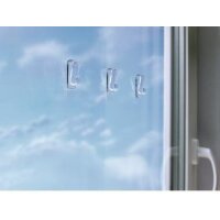 Tesa Haken tesa® Powerstrips® Glasflächen 27 x 45 mm (B x H) 1kg inkl. vier Klebestreifen transparent 2 St./Pack.