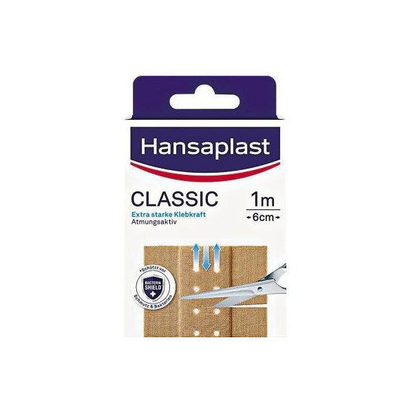 Hansaplast Wundpflaster Hansaplast CLASSIC 6 cm x 1 m (B x L) Hansaplast CLASSIC 6 cm x 1 m (B x L)