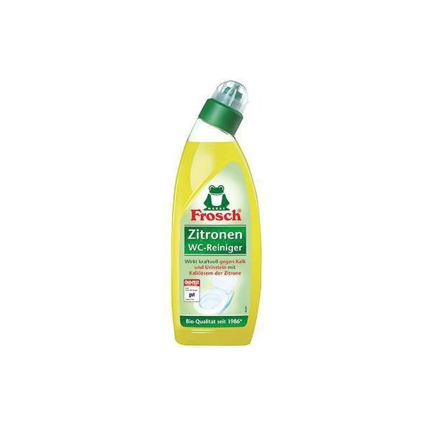 Frosch WC-Reiniger Frosch Zitrone biologisch abbaubar frei von Mikroplastik pH-Wert: 2,5 Flasche 100 % Altplastik 0,75l