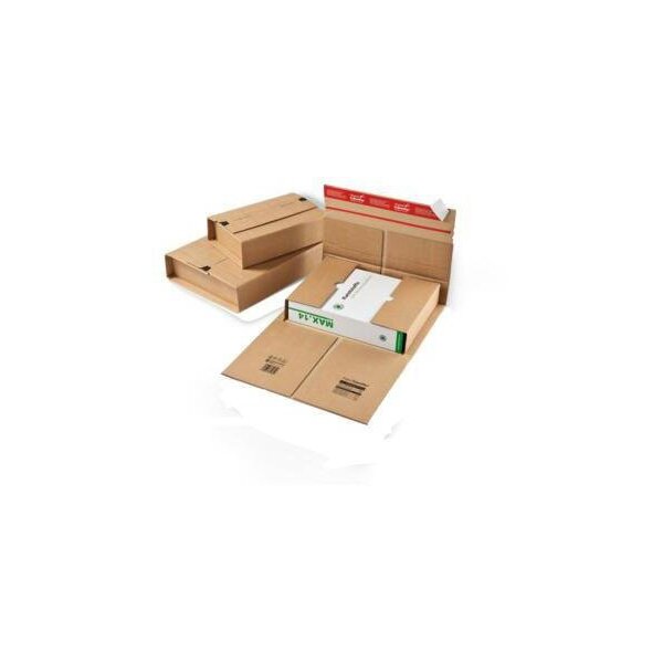 Colompac Versandkarton ColomPac® Innenmaße: 25 x -8,5 x 19 cm (B x H x T) Außenmaße: 300 x -10 x 21 cm (B x H x T) Wellpappe braun