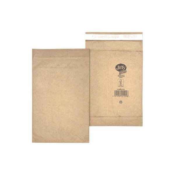 Jiffy Papierpolstertasche Jiffy® Nr. 1 mit Haftklebung Kraftpapier braun 100 St./Pack.