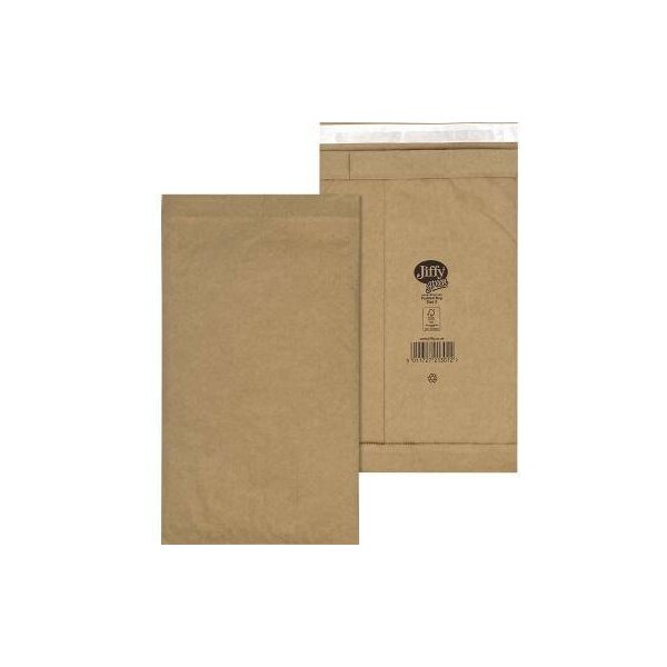 Jiffy Papierpolstertasche Jiffy® Nr. 3 mit Haftklebung Kraftpapier braun 100 St./Pack.