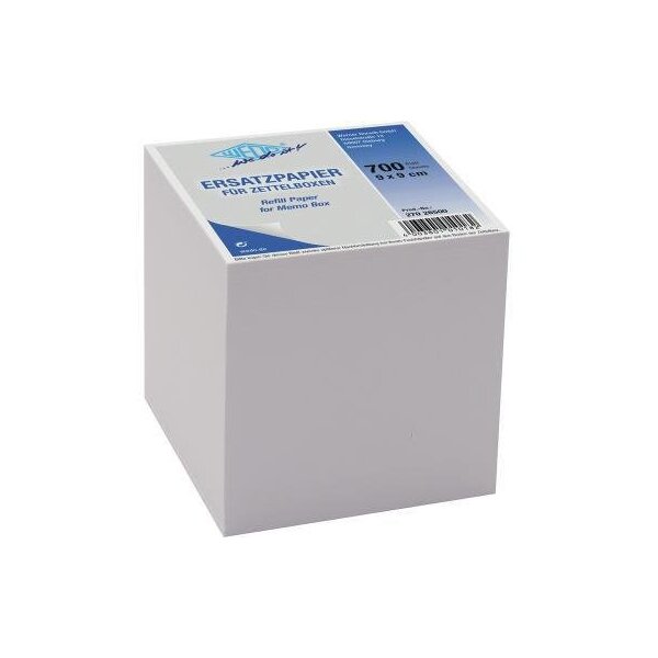 Wedo Zettelboxeinlage WEDO® 9 x 9 cm (B x H) holzfrei weiß 700 Bl.