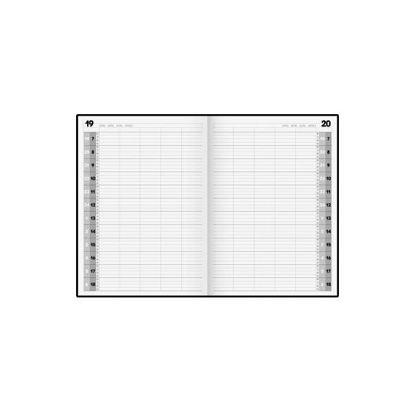 Brunnen Buchkalender BRUNNEN Agenda 24 DIN A4 1 Tag/1 Seite Schaumfolie Hartfolie schwarz