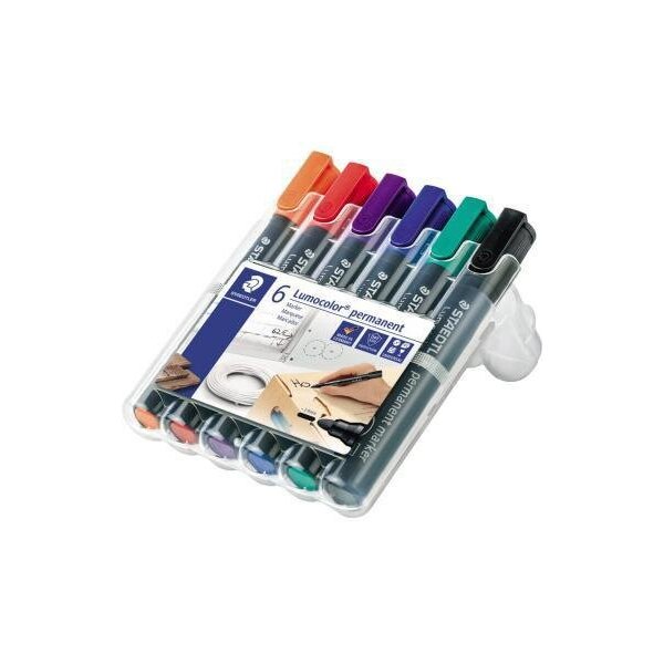 Staedtler Permanentmarker STAEDTLER® Lumocolor® 352 2mm farbig sortiert 6 St./Pack.