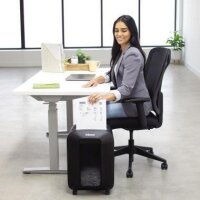 Fellowes Aktenvernichter Fellowes® Powershred LX 85 P-4 Papier Heftklammern Büroklammern Kreditkarten Partikelschnitt 12 Bl. (70 g/m²) schwarz
