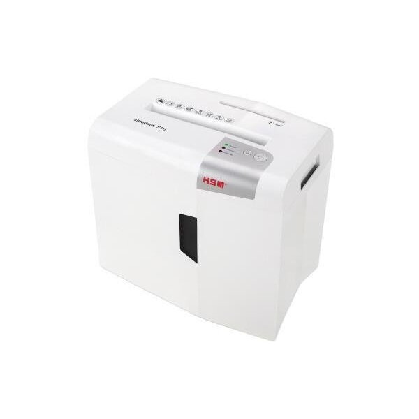 Hsm Aktenvernichter HSM® shredstar S10 P-2 Papier Heftklammern Büroklammern Kreditkarten CDs/DVDs Streifenschnitt weiß/silber