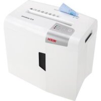 Hsm Aktenvernichter HSM® shredstar S10 P-2 Papier Heftklammern Büroklammern Kreditkarten CDs/DVDs Streifenschnitt weiß/silber