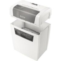 Leitz Aktenvernichter Leitz IQ Home P-4 Papier Heftklammern Büroklammern Partikelschnitt weiß