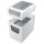 Leitz iq Aktenvernichter LEITZ IQ Slim Office S P-4 Papier Heftklammern Büroklammern Partikelschnitt 14 Bl. (70 g/m²) weiß