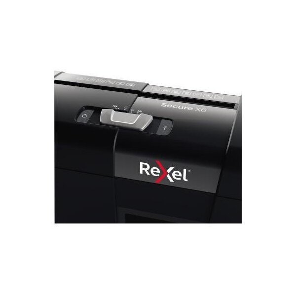 Rexel Aktenvernichter Rexel® Secure X6 P-4 Papier Heftklammern Büroklammern Partikelschnitt schwarz