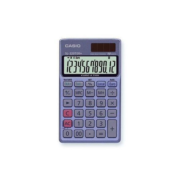 Casio Taschenrechner CASIO® SL-320TER+ 1 x 12-stellig blau Solar-Energie Batterie