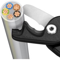 Knipex Kabelschere StepCut® XL Länge 225 mm Kopf brüniert VDE Mehrkomponenten-Hüllen