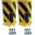 Gewa Schutzecke H400xL155/155mm L-Form mit Rolle Stahlblech schwarz/gelb VE = 2 Stück