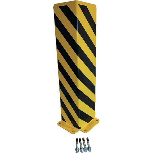 Gewa Schutzecke H800xL175/175mm L-Form Stahlblech schwarz/gelb VE = 1 Stück