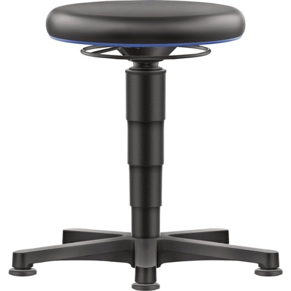 Bimos Drehhocker Bodengleiter Kunstleder Kunstleder schwarz Sitzhöhenverstellung 450-650 mm