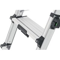 Hailo Stufenstehleiter D100 Topline Aluminium Stufen 2 x 4 - 2 x 6 Gesamthöhe 981-1430 mm teleskopierbar