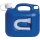 Hünersdorff AdBlue-Kanister 5 l blau HDPE L265xB147xH247mm