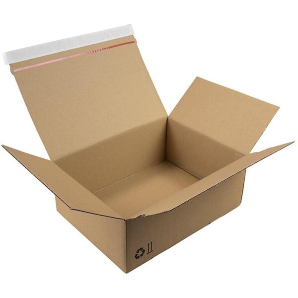 Transpak Automatikkarton 1-wellig Automatikboden Maße 310x230x110mm SK A5 Qualtität 1.20B braun braun