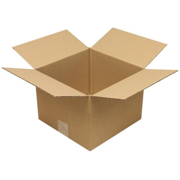 Transpak Faltkarton 1-wellig Höhenrillung Maße 250x250x190mm Qualität 1.20 B braun braun