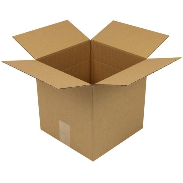 Transpak Faltkarton 1-wellig Höhenrillung Maße 250x250x250mm Qualität 1.20 B braun braun