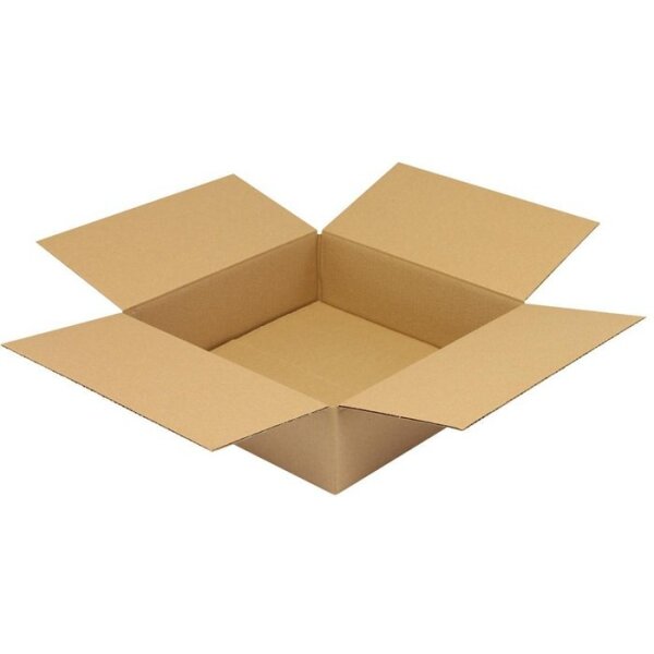 Transpak Faltkarton 1-wellig Höhenrillung Maße 350x350x100mm Qualität 1.20 B braun braun