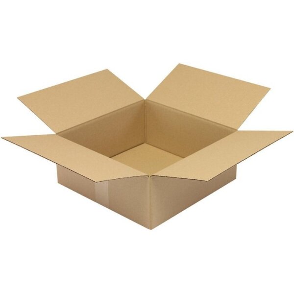Transpak Faltkarton 1-wellig Höhenrillung Maße 350x350x140mm Qualität 1.20 B braun braun