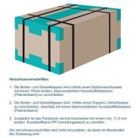 Transpak Gefahrgutkarton 4-fach Zulassung 2-wellig Maße 390x390x430mm L Inhalt 65l