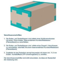 Transpak Gefahrgutkarton 4-fach Zulassung 2-wellig Maße 275x195x300mm L Inhalt 16l