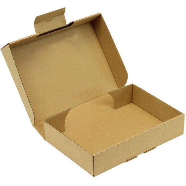 Transpak Klappschachtel 1-wellig Maße 220x155x45mm A5 Qualität 1.3E Steckverschluss braun