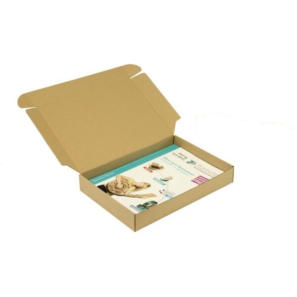 Transpak Klappschachtel 1-wellig Maße 301x213x45mm A4 Qualität 1.3E Steckverschluss braun