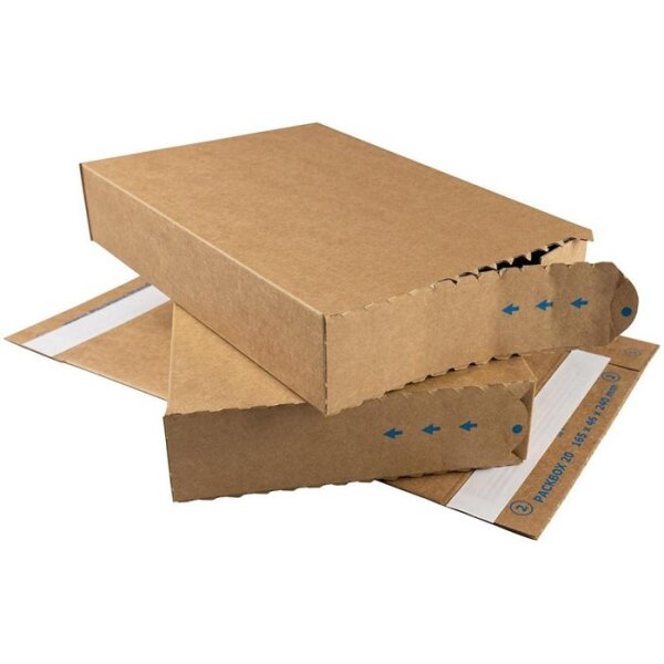 Transpak Packbox Maße 240x165x46mm C5 Qualtität 1.20E braun 2xSK-Verschluss braun