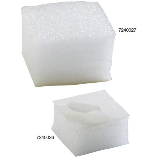 Transpak Schaumpads Maße 50x50x25mm weiß leicht haftend