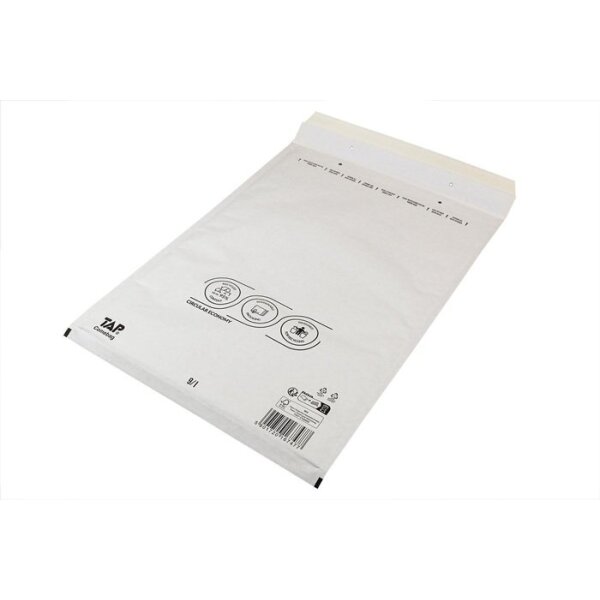 Transpak Luftpolsterversandtasche Innenmaß 300x445mm weiß SK-Verschlus LxBmm