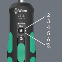 Wera Drehmomentschraubendrehersatz 7515/7 7-teilig 2, 3, 4, 5, 6 Nm