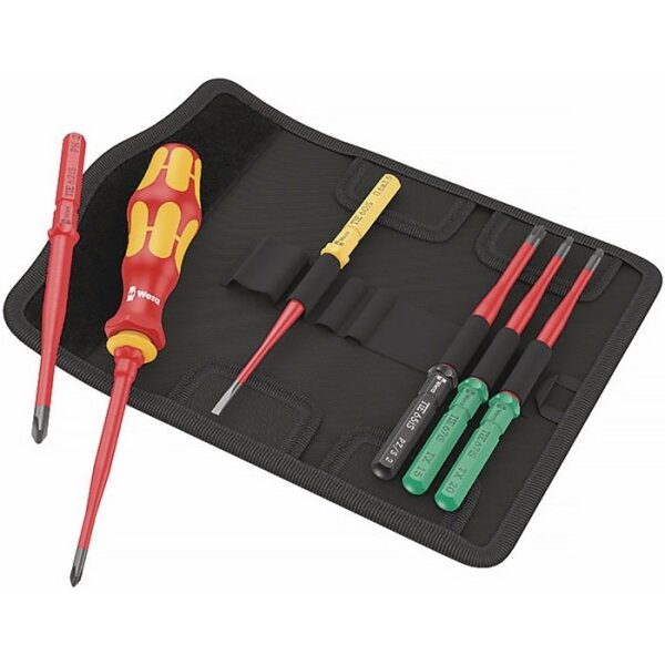 Wera Schraubendrehersatz Kraftform Kompakt VDE 7 extra slim 1 TIE 7-teilig
