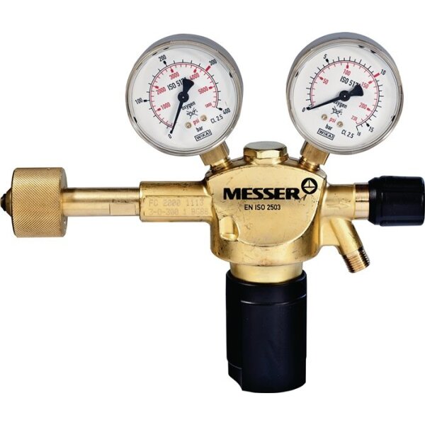 Messer-cutting Flaschendruckminderer CONSTANT 2000 Sauerstoff 300 bar 1-stufig W 30 x 2″ RH