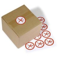 Transpak Warnetiketten Durchmesser 63,5mm Messersymbol