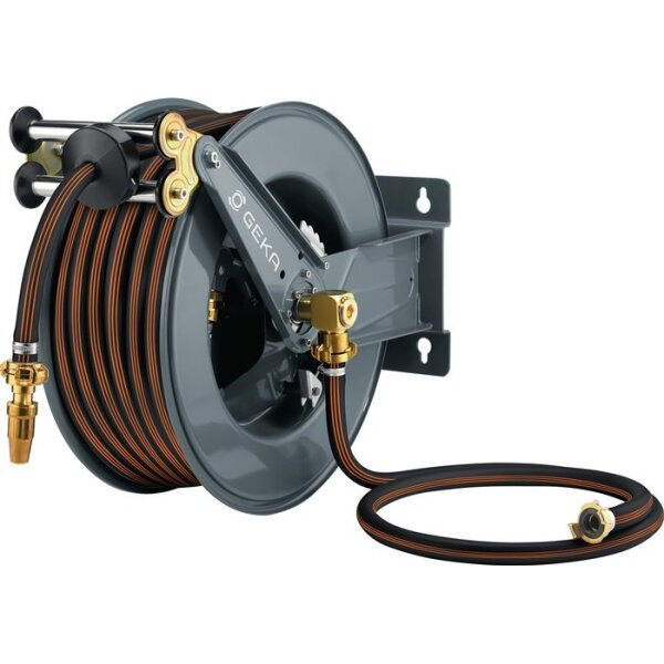 Geka Schlauchaufroller PA30GSK Anschlussgewinde 33,25 mm G 1 AG ″ pulv. Stahl