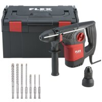 Flex Kombi-Bohrhammer 4 kg, SDS-plus + Hammerbohrerset -...