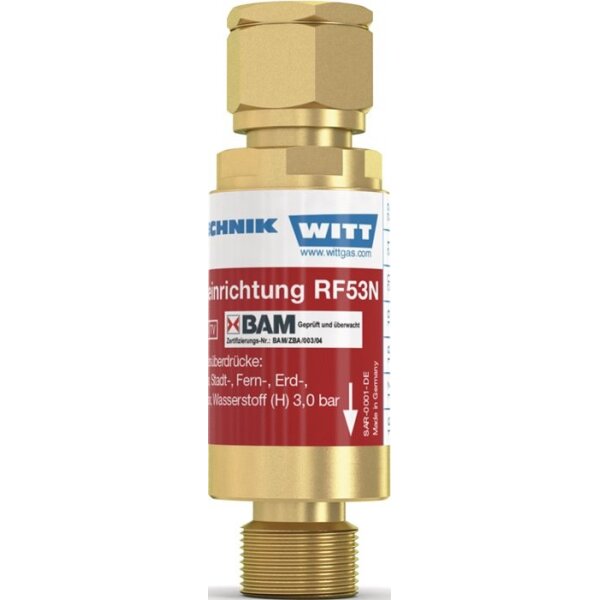 Witt Sicherheitseinrichtung TYP RF 53 N G 1/4″ RH O2, Druckluft, nicht brennbare Gase