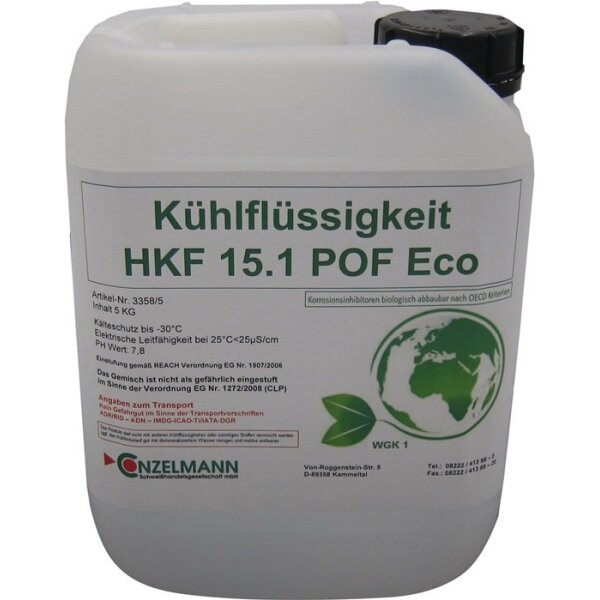 Conzelmann Kühlmittel HKF 15.1 POF ECO 5 kg Kanister Frostschutz bis -15 °C