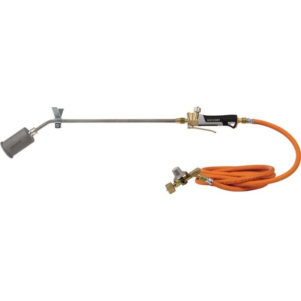Sievert Propananwärmbrennerset Pro 88 Titanium mit Druckminderer manuelle Zündung 5 m